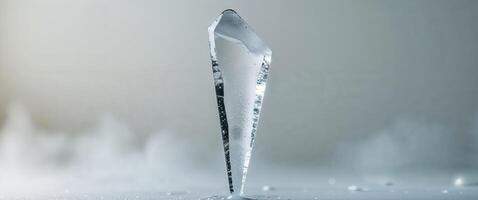 Sharp Glossy Icicle with a Slight Melting Effect photo