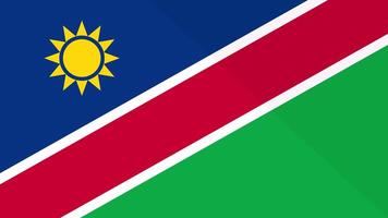 Animation of the appearance and disappearance of a flat flag 2D Namibia video