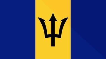 animatie van de uiterlijk en verdwijning van een vlak vlag 2d Barbados video