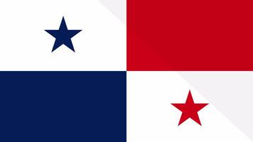 Animation of the appearance and disappearance of a flat flag 2D Panama video