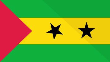 Animation of the appearance and disappearance of a flat flag 2D Sao Tome and Principe video