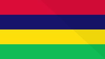 Animation of the appearance and disappearance of a flat flag 2D Mauritius video