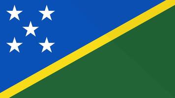 Animation of the appearance and disappearance of a flat flag 2D Solomon islands video