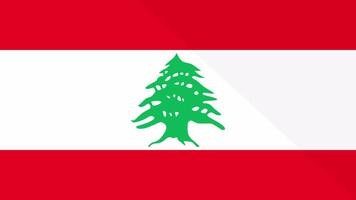 Animation of the appearance and disappearance of a flat flag 2D Lebanon video