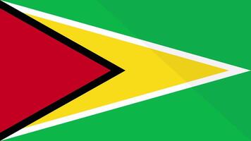 Animation of the appearance and disappearance of a flat flag 2D Guyana video