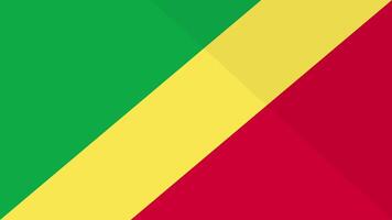 Animation of the appearance and disappearance of a flat flag 2D Congo video