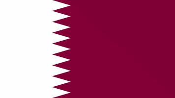 Animation of the appearance and disappearance of a flat flag 2D Qatar video
