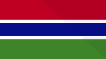 Animation of the appearance and disappearance of a flat flag 2D Gambia video