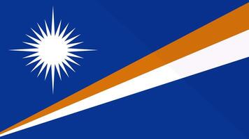 Animation of the appearance and disappearance of a flat flag 2D Marshall Islands video