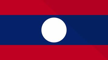 Animation of the appearance and disappearance of a flat flag 2D Laos video