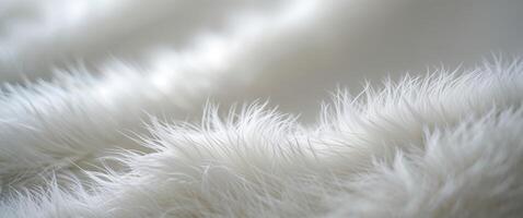 Soft texture White fluffy material with an uneven pile and blurred effect photo