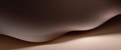 A brown wave on a surface with a light source photo