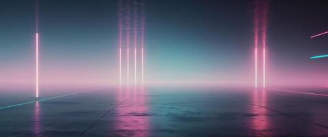 Abstract Futuristic Dark Scene Background for Creative Design Projects photo