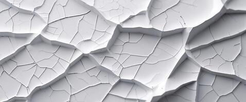 Cracked White Surface Texture with Sharp Lines and Angular Shapes. photo