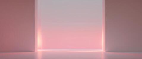 A soft and dreamy stage with soft pink tone. photo