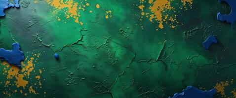 A green background with a lot of texture and a few spots of color photo