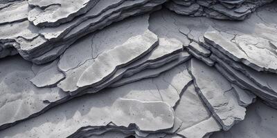 A close up of a rock wall with a large crack photo