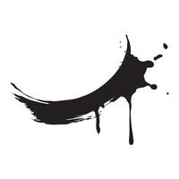 Abstract Black Brush Strokes Collection on White Background vector