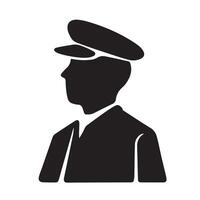Mail Carrier Silhouette Side View Isolated on White vector