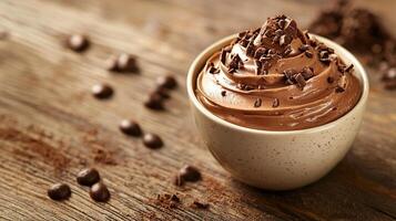 Delicious dessert with coffee flavor presented elegantly on a plate photo