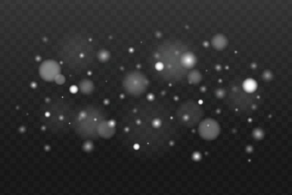 Sparkling space dust particles. Glitter dust shimmer. Sparkling background with light effect.