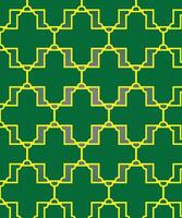 Islamic geometric patterns in green and yellow, form a classic design that is suitable for Middle Eastern decor, backgrounds and textiles. vector