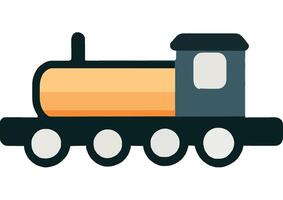Train Vehicle on Railway Track for Fun and Travel vector