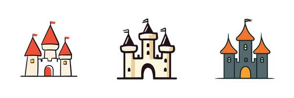 Fantasy Castles and Medieval Architecture vector