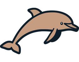 Dolphin Swimming in Ocean Environment vector
