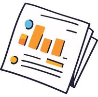 Business Data Report with Charts and Visualization vector