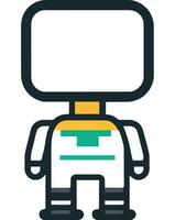 Futuristic Cartoon Robot Design for Animation Projects vector