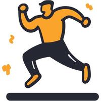 Active Running Motion for Fitness and Health vector