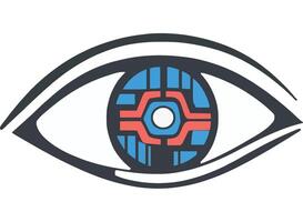 Eye Technology Design with Futuristic Digital Intelligence vector