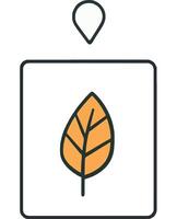 Leaf Icon Simple Design Fall Nature Tag vector