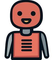 Friendly Cartoon Robot Character Design vector