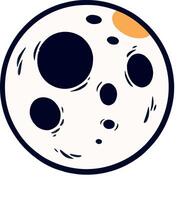 Moon Phases in Outer Space vector