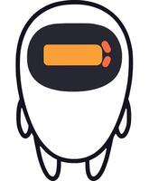Cute Cartoon Robot Character Design with Playful Style vector