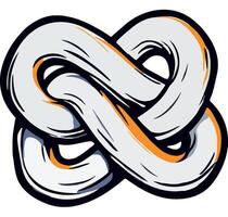Colorful Knot Design Abstract Artistic Shape Pattern vector