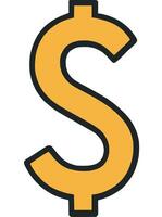 Dollar Symbol Representing Currency and Wealth vector