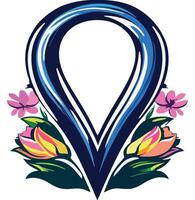 Colorful Flower Design with Elegant Style vector