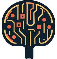 Brain Circuit Technology Design Abstract Art vector