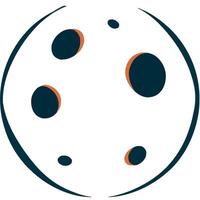 Stylized Moon Graphic Design in Abstract Space vector