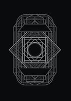 artdeco line of old frame vector