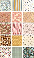 WILD FLOWERS PATTERNS vector