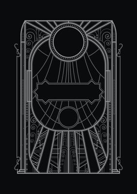 art deco of line frame
