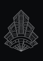 artdeco line of frame vector