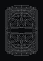 frame of artdeco line frame vector