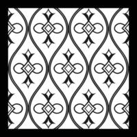 a black and white pattern with ornate designs vector