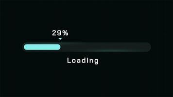 Minimalist Progress Bar UI Showing Task Completion Percentage on Dark Background video