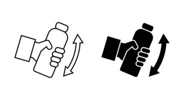 Icon set depicting shaking motion for beverages and mixing designs vector
